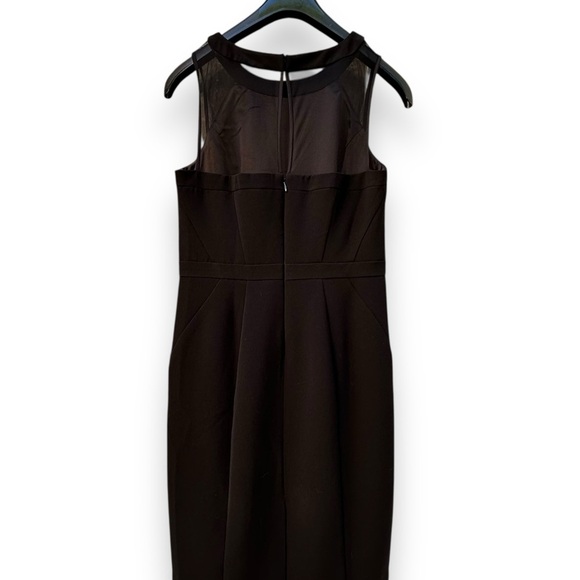 White House Black Market Black Mesh Cutout Cocktail or Formal Sheath Dress Sz 4 - Picture 5 of 11